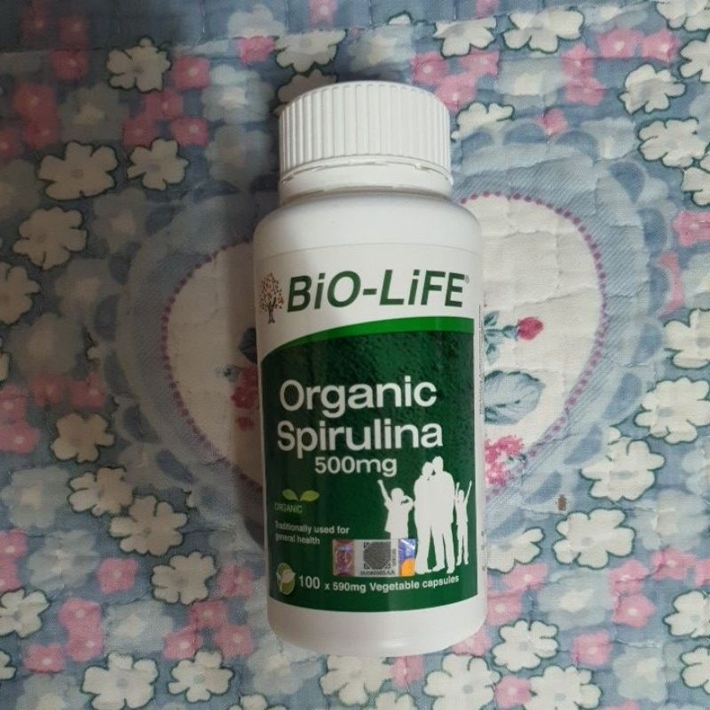 BioLife Organic Spirulina 500mg Vege Capsules 100s (Expiry Date0/2026