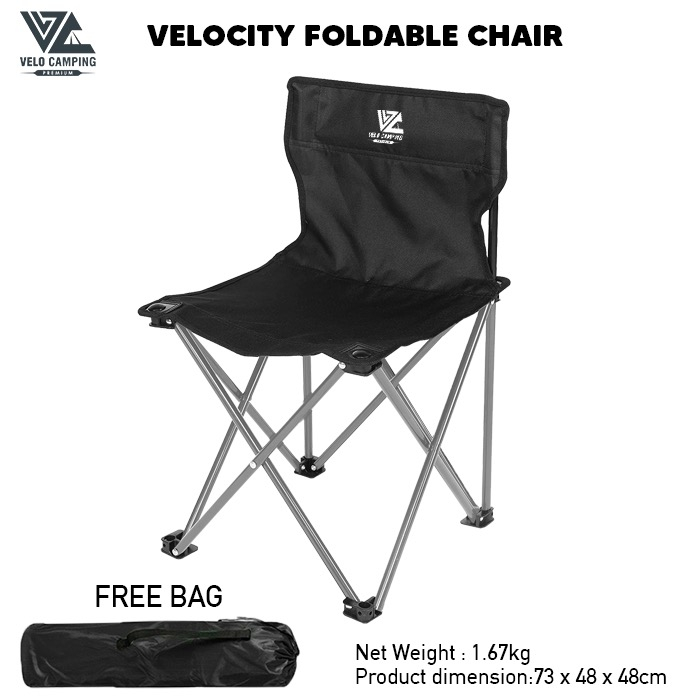VELOCITY Chair Portable Foldable Comfortable Premium Camping Chair