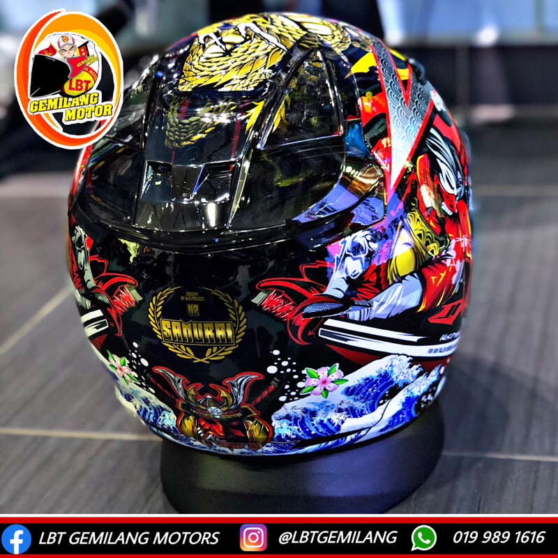 NHK Helmets R1 [SAMURAI V2] LIMITED EDITION Double Visor | Shopee Malaysia