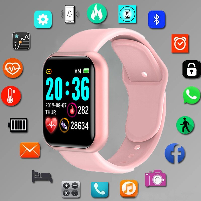 Original Y68 Smart sport watch Women watches digital led electronic ...