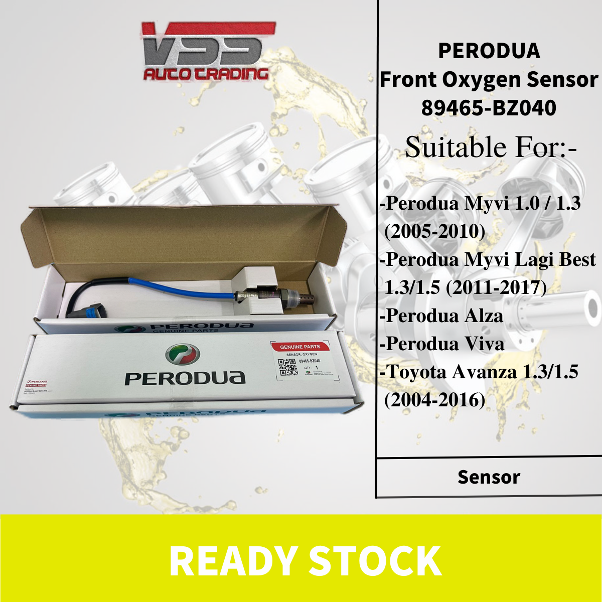 89465-BZ040 PERODUA VIVA & MYVI 1.0 & 1.3 (2005-2010) OXYGEN SENSOR ...