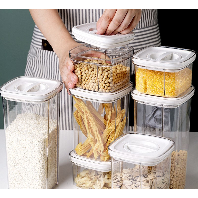Stackable Airtight Twist Lock Transparent Food Storage Container ...