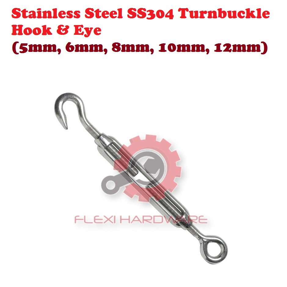 6mm Stainless Steel Turnbuckle Hook/Eye