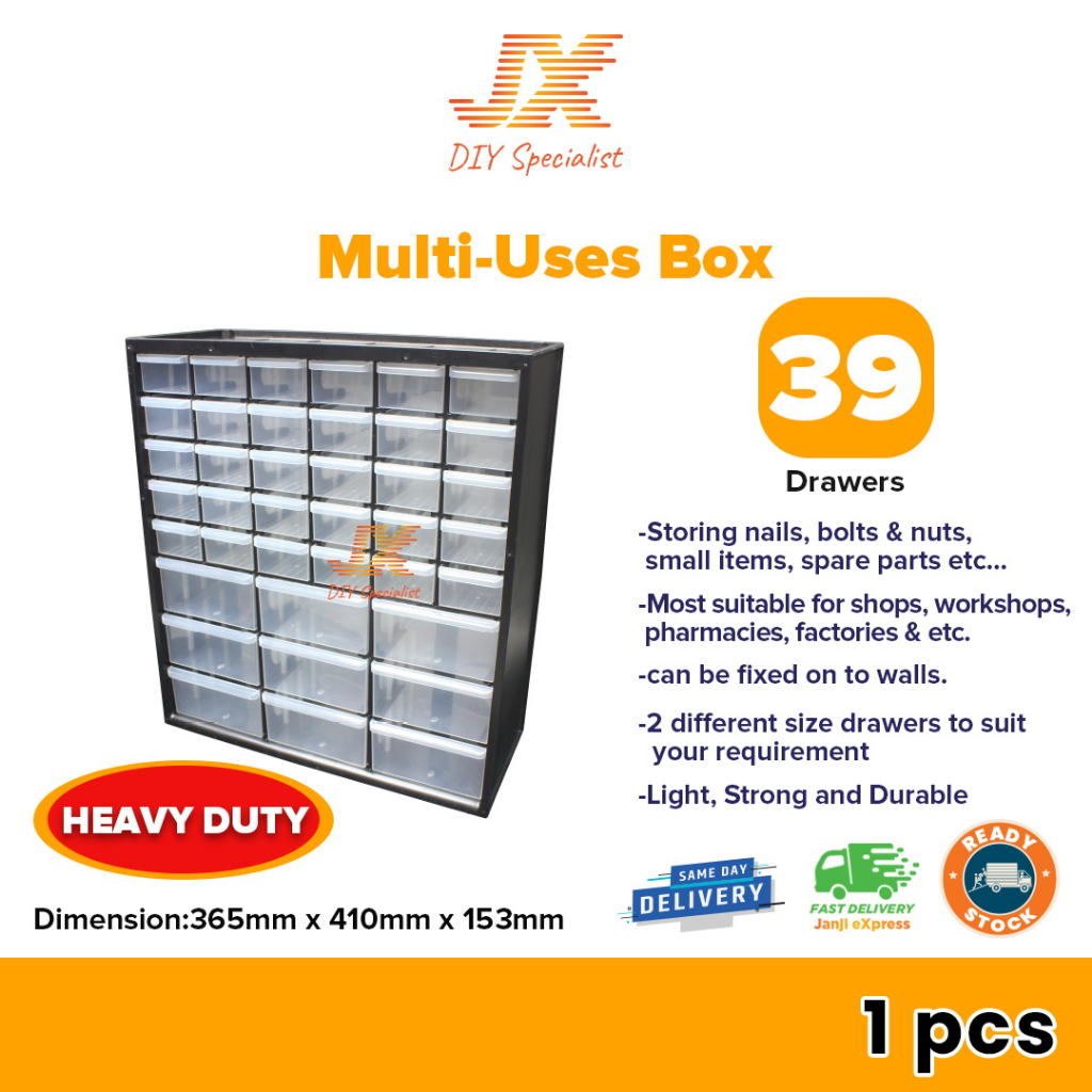 39 Multipurpose Heavy Duty Small Hardware Accessories Storage Drawer