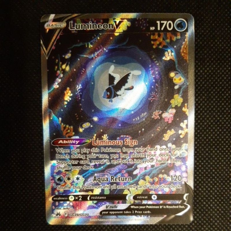 Pokemon Card TCG : Crown Zenith : Lumineon V GG39/GG70 Ultra Rare 100% ...