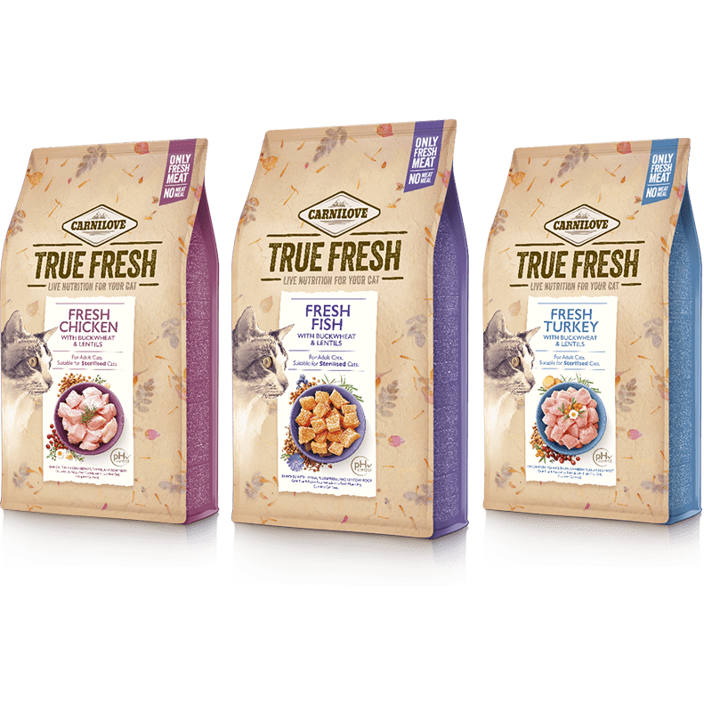 Carnilove True Fresh Cat 4.8KG Chicken / Turkey / Fish Dry Cat Food