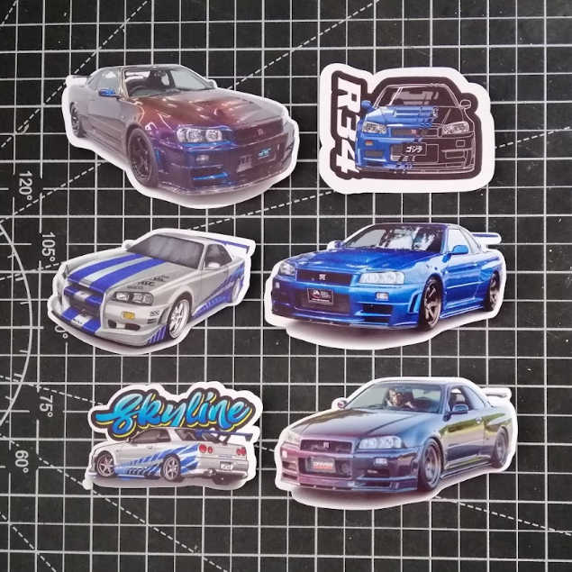 READY STOCK Happy Birthday Cake Topper Nissan Skyline GT-R 34 ...