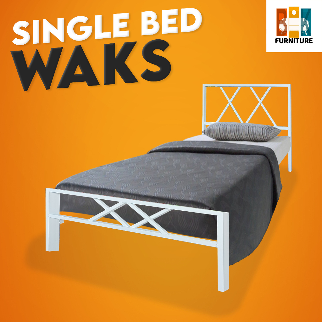 (READY STOCK) Katil Single/Single Bed Frame/Katil hostel/Metal Bed/Bed ...