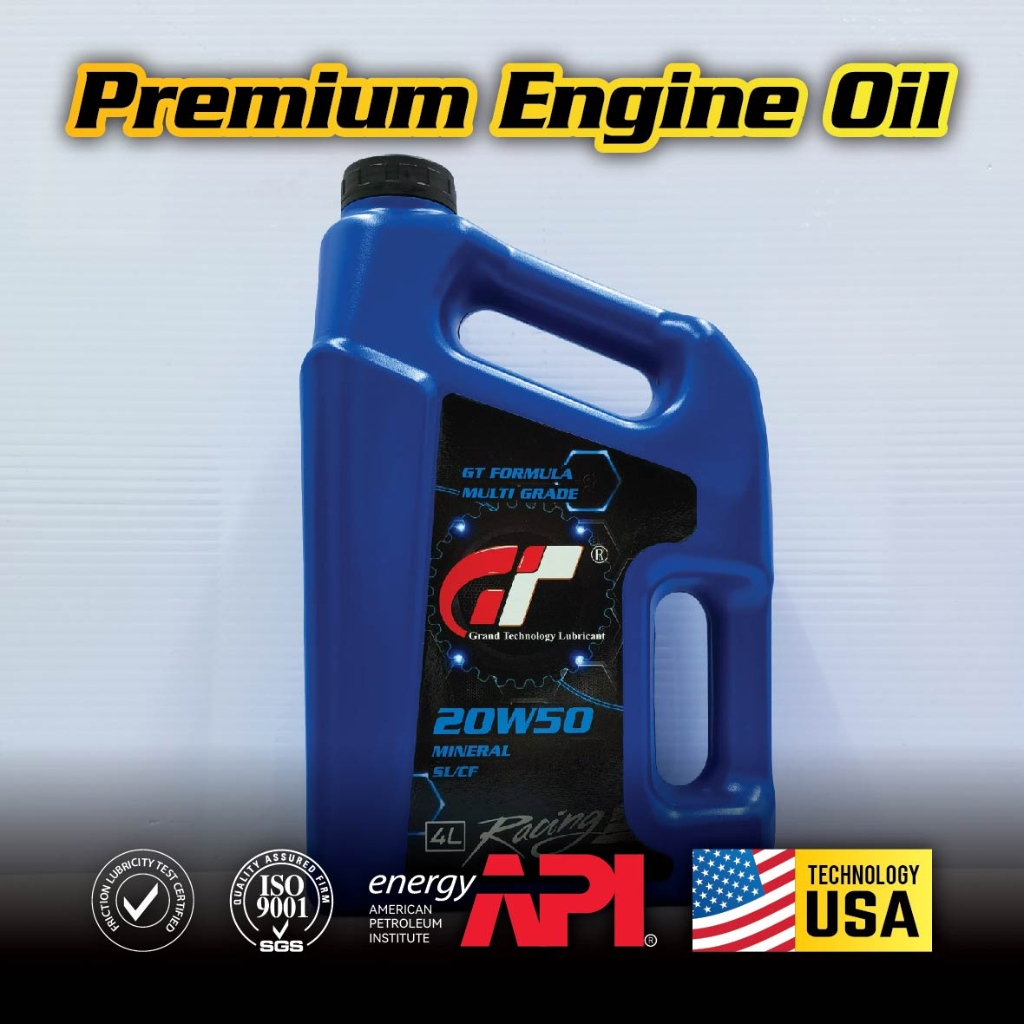 GT 20W50 Mineral Car Engine Oil 4L - Minyak Hitam Wira Iswara Waja ...