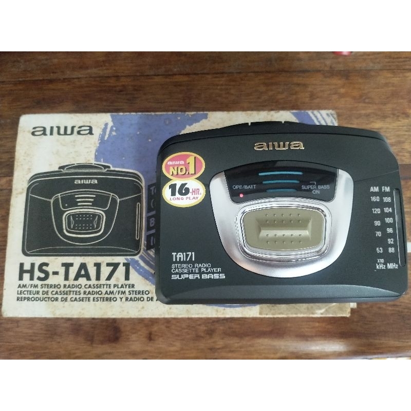 Aiwa radio cassette playerwalkman New old stock Shopee Malaysia