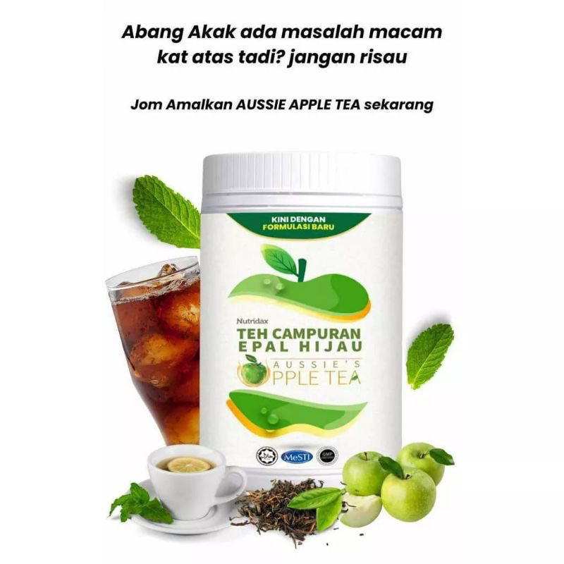 Nutridax Teh Campuran Epal Hijau Aussies Apple Tea Original Hq Shopee Malaysia 0937