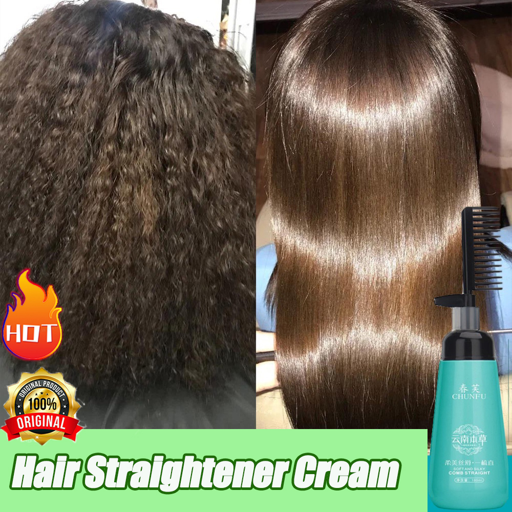 Hair Straightener Rebonding Cream With Comb 180ml Hair Keratin ...