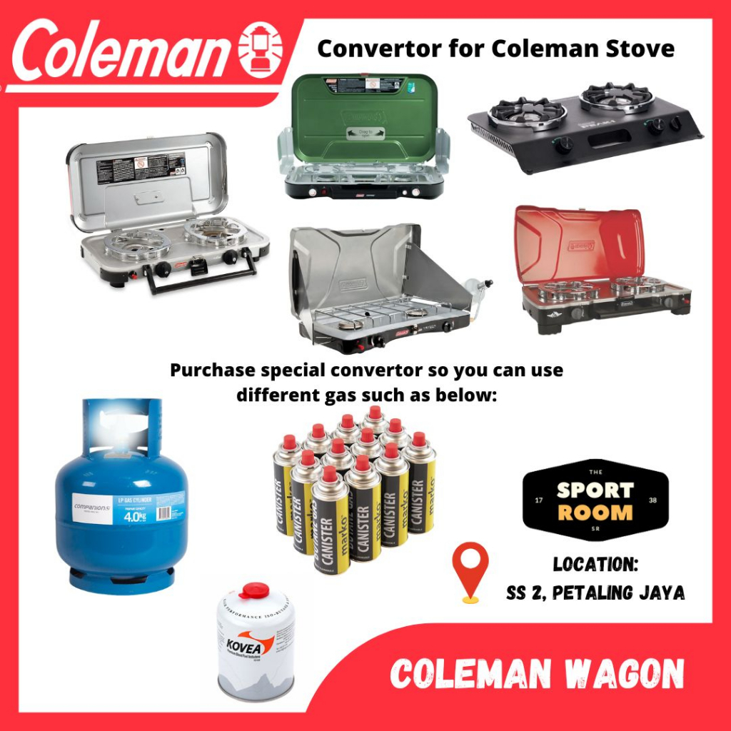 [Ready Stock] COLEMAN Gas Stove Convertor Campingmoon Z20 Z17 Z30
