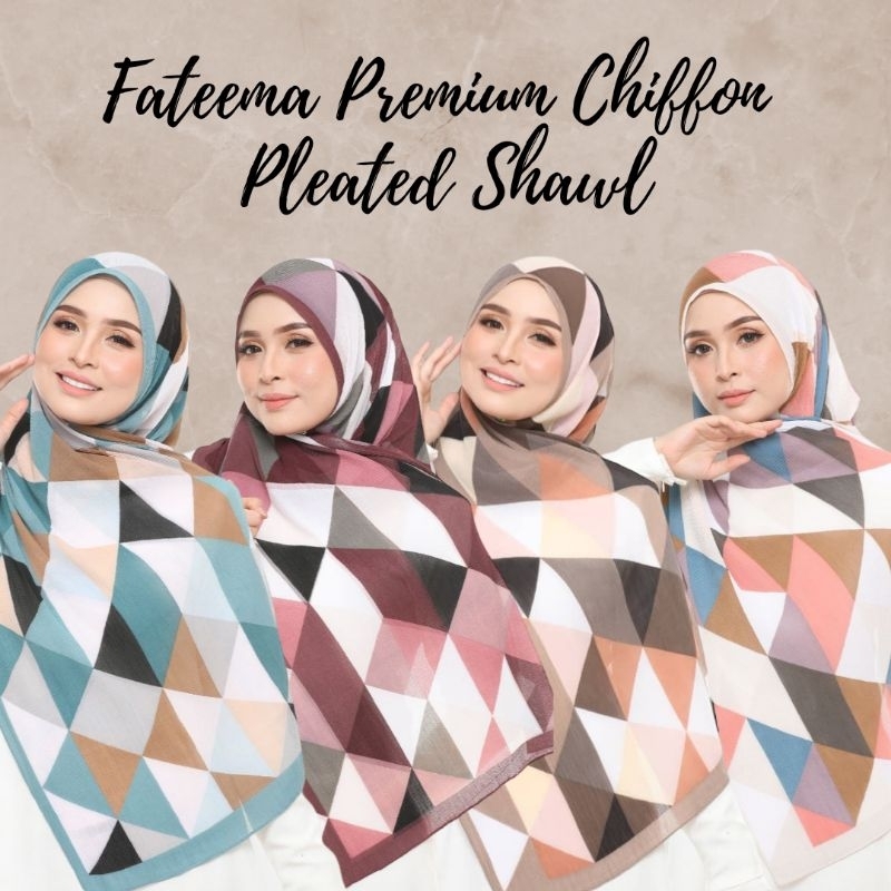 Shawl Premium Pleated Corak Ironless | Shopee Malaysia
