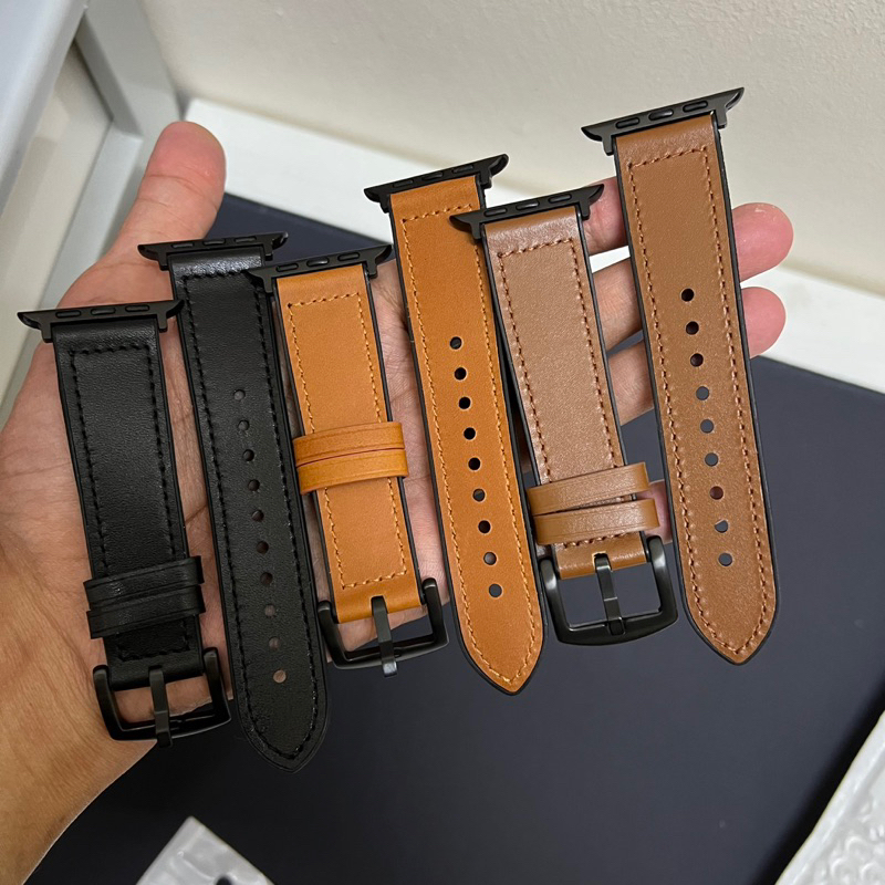 Watch Strap Leather Sweat Proof 38mm/40mm/41mm/42mm/44mm/45mm/49mm