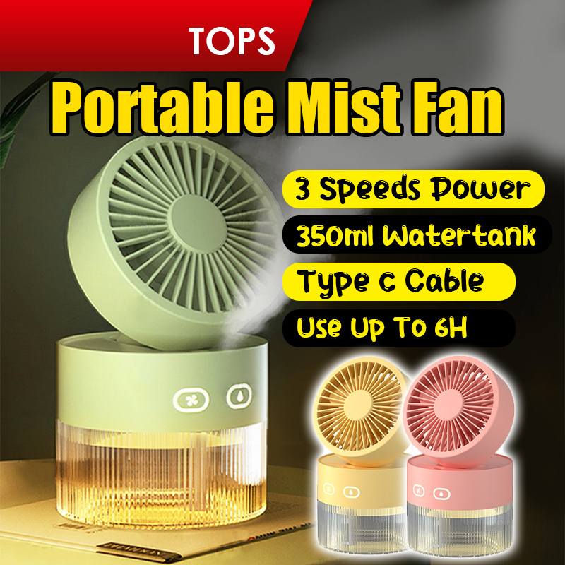 【Year End Sale】3 in 1 Mini Portable Fan Rechargeable Nano Mist Spray ...