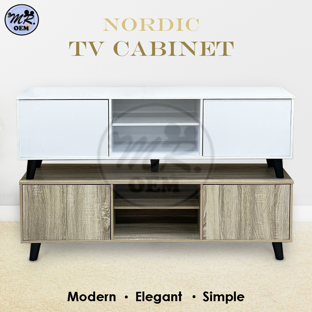 MR OEM Rak TV Cabinet Storage Living Room Furniture Wooden TV Brackets ...