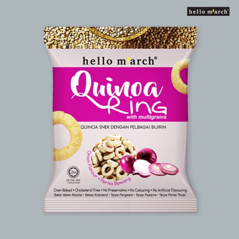 Hello March Quinoa Ring -Onion flavour (75grm) | Shopee Malaysia