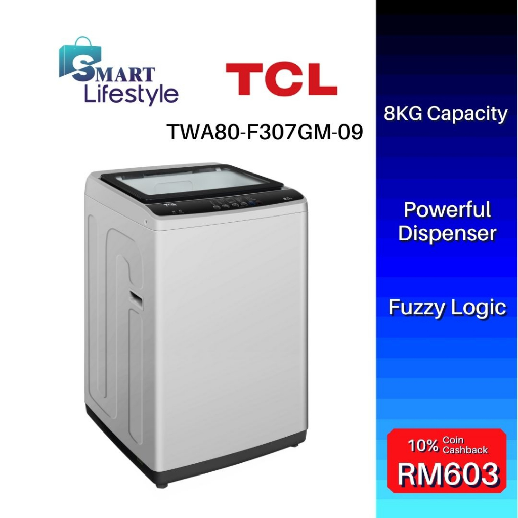 TCL F7 Series Top Loading Washer (8kg) TWA80F307GM09/(10kg) TWA100