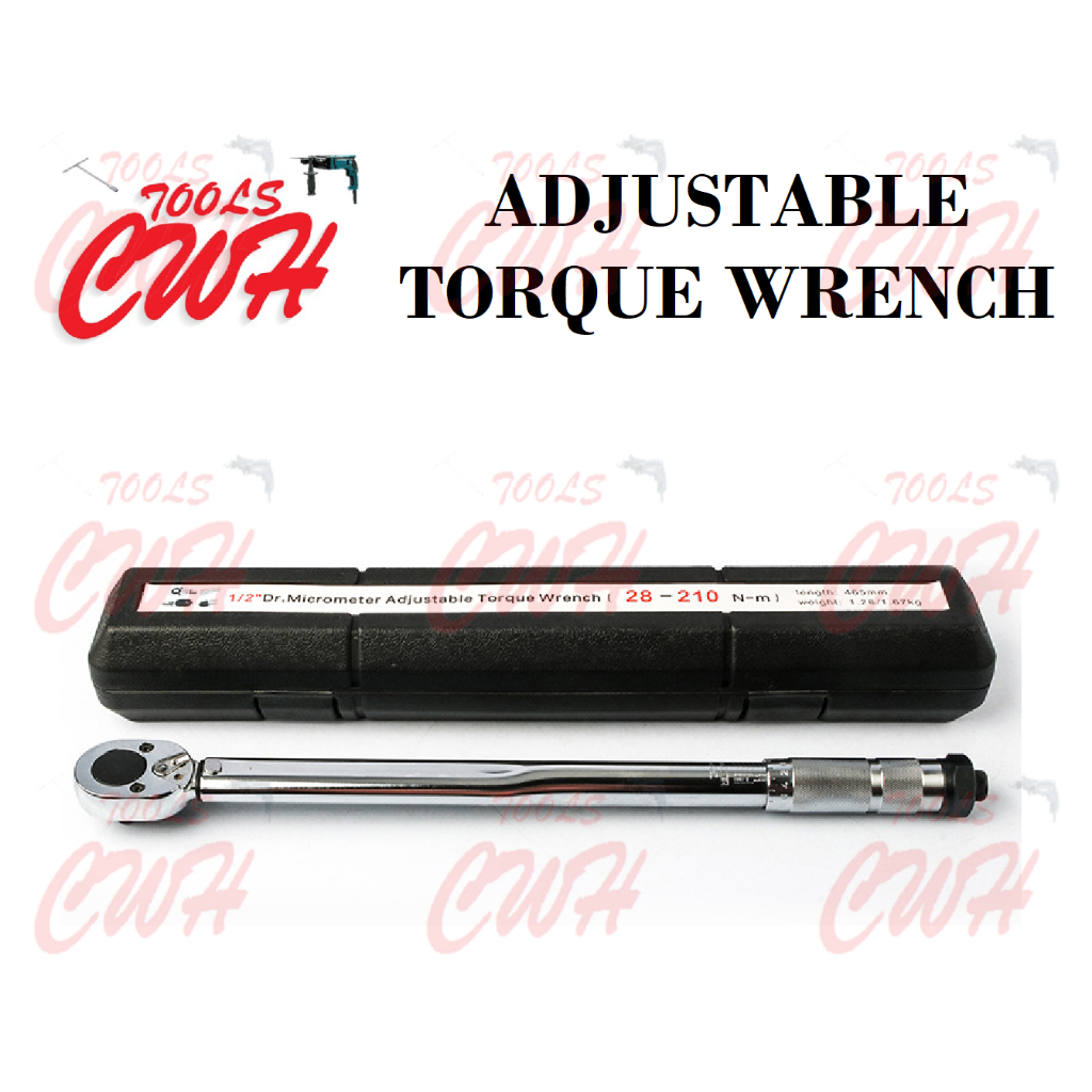 PRC TUOCHI 1/4" 3/8" 1/2" 5210NM ADJUSTABLE TORQUE WRENCH RACHET RATCHET WRENCHES NUT SOCKET
