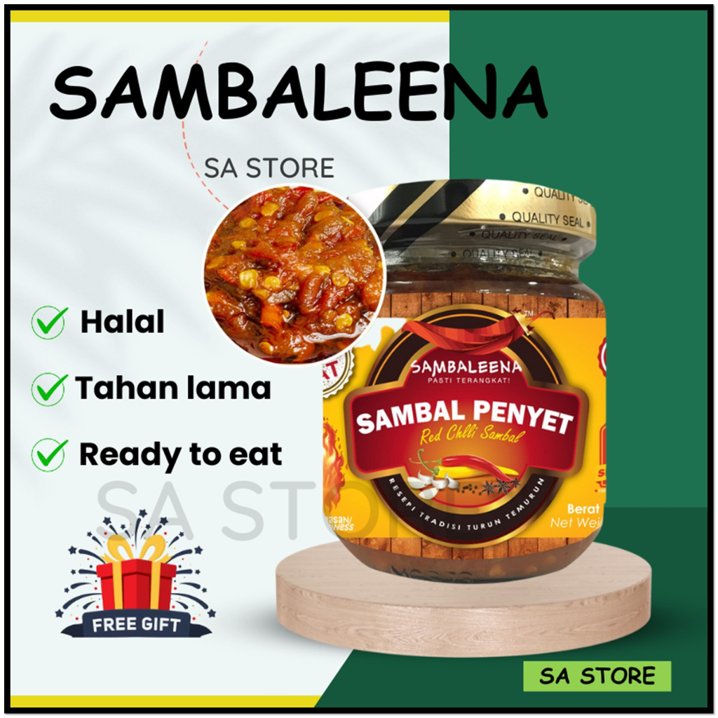 Sambaleena Sambal Penyet Sambal Ayam Penyet Sambal Penyek 150g