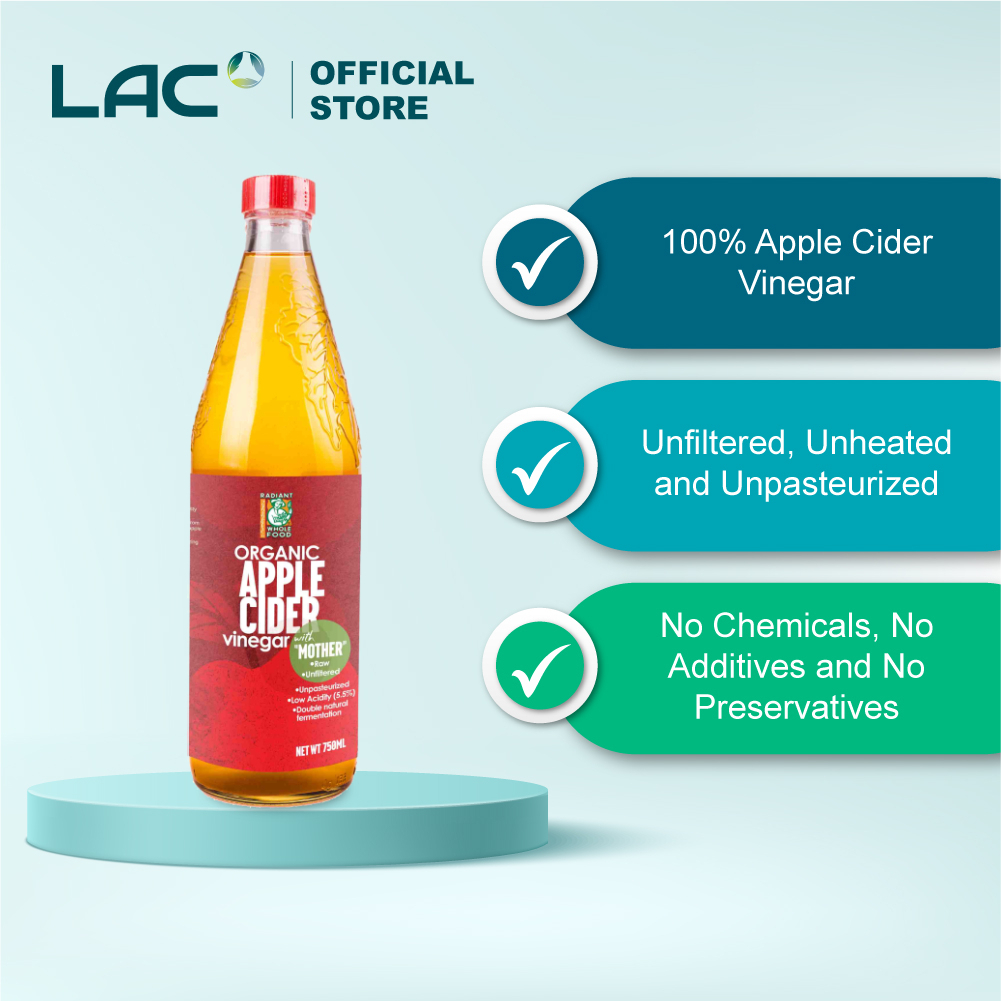 Radiant Organic Apple Cider Vinegar (750ml) [Exp Jul 2029] 86900010 ...