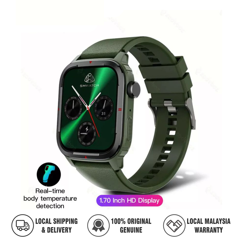Gloryfit Tetra S Smart watch Jam Tangan Waterproof HD Call Body Temperature Smart Watch Men
