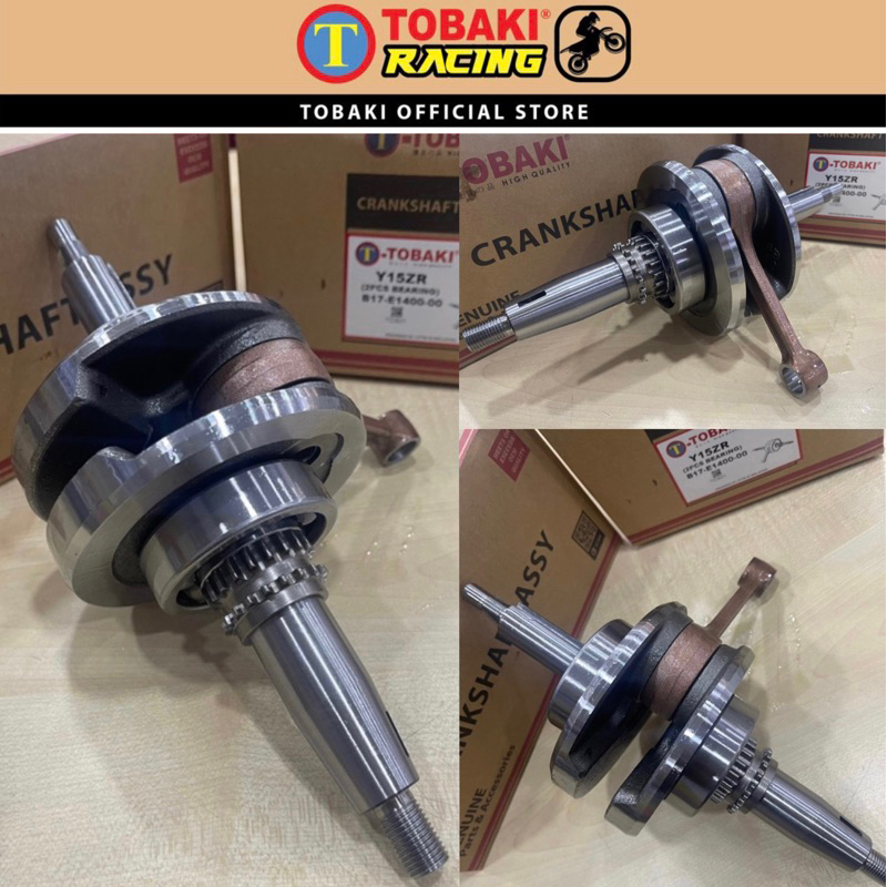 TOBAKI STANDARD CRANKSHAFT WITH 2 BEARING KRISS100 / CT100 / MR1 , MR2 ...