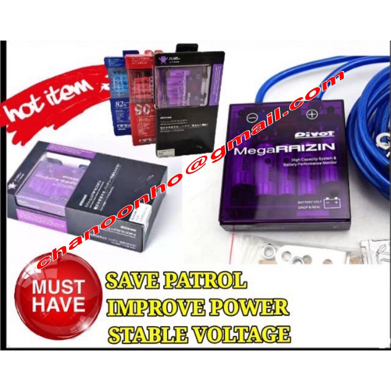 PIVOT NANO MEGA RAIZIN VOLTAGE STABILIZER volt meter ground cable wire