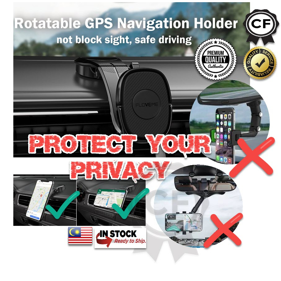 🔥Floveme Powerful Car phone holder long neck dashboard Curved Arm Stand 360°旋转车载支架