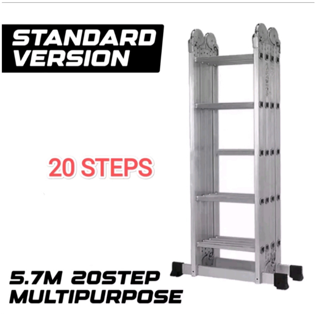 20 Steps Multi purpose High Quality Aluminium Foldable LADDER Heavy ...