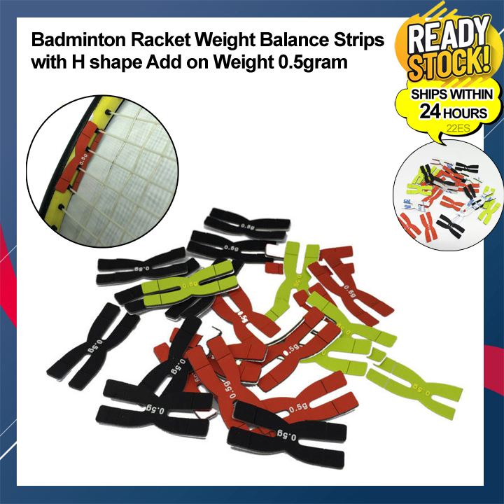 22 Estore 】Badminton Racket Weight Balance Strips with H shape Add on ...