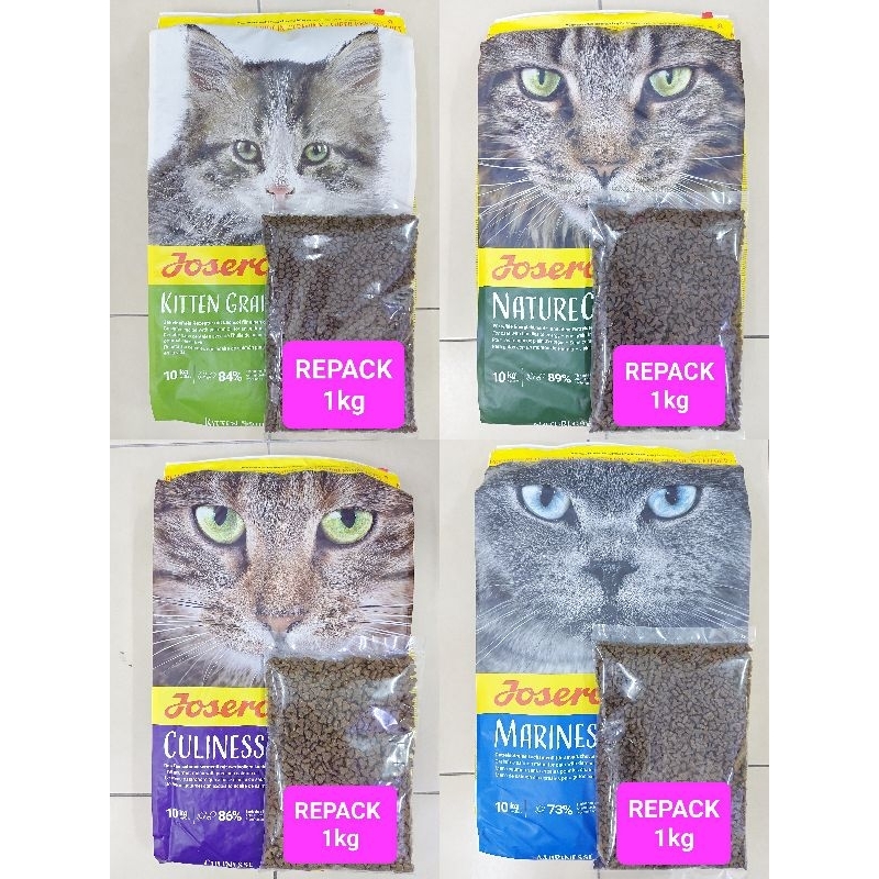 josera 1kg REPACK dry cat food kitten / naturecat / marinesse / culinesse makanan kucing kering