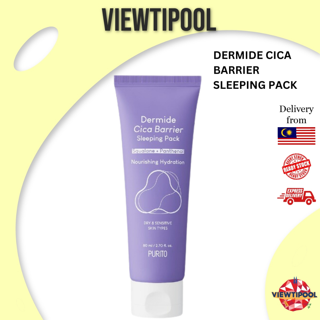 Purito Dermide Cica Barrier Sleeping Pack 80ml Shopee Malaysia