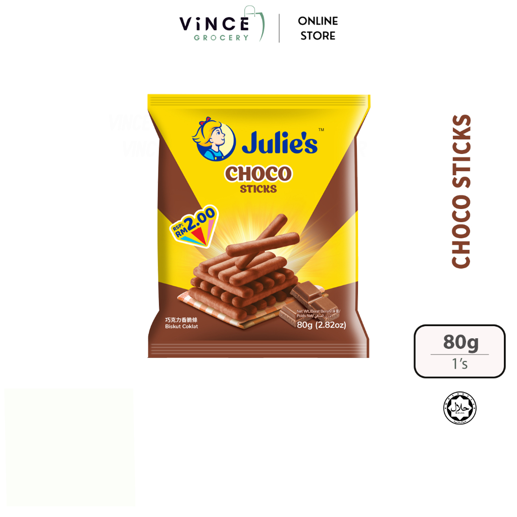 JULIE'S Milk Flavoured / Cheese Crackers Milk Flavoured / Choco Sticks