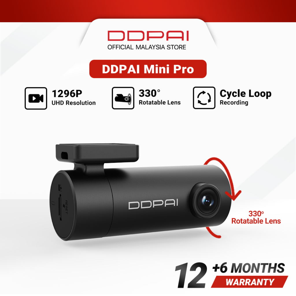 DDPAI Dash Cam Mini Pro 1296P Ultra HD Vehicle Wifi Smart Connect Car