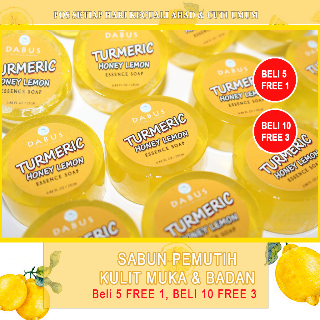 TURMERIC HONEY LEMON SOAP, Mencerah gebu & licin kulit Shopee Malaysia