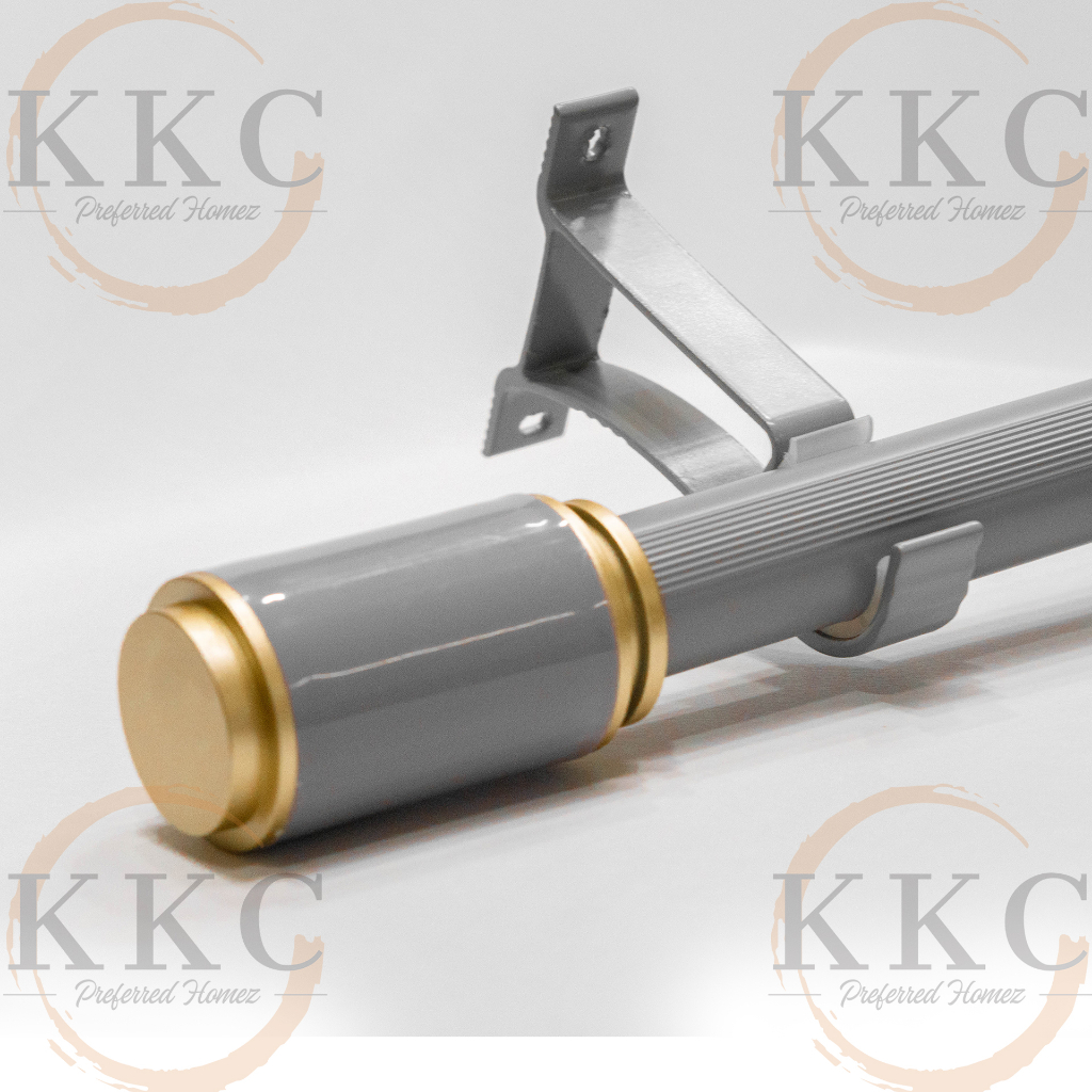 KKC RIO (No Ring) 100 SINGLE Aluminium Curtain Rod/Langsir Rod Langsir