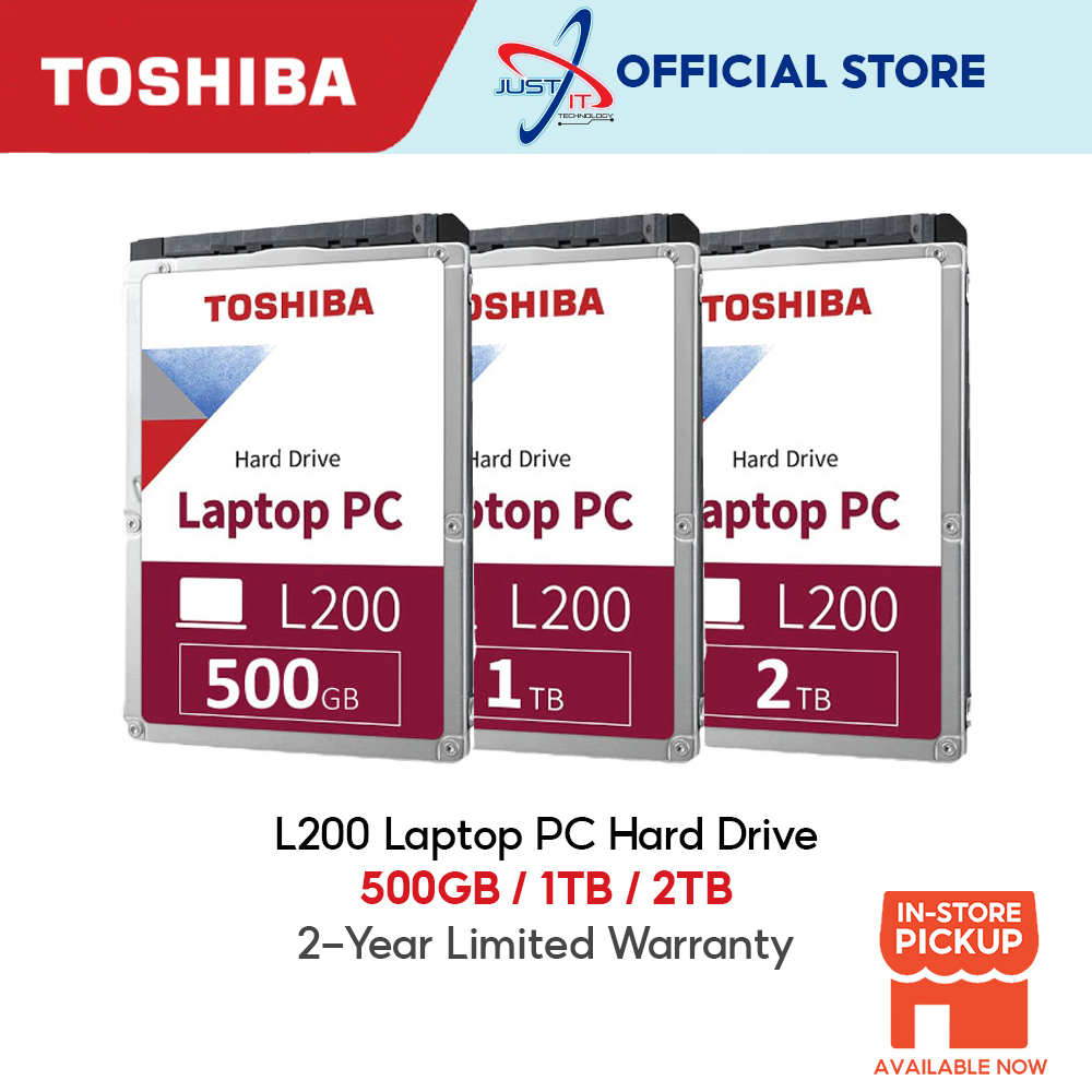 TOSHIBA L200 2.5" Laptop (9mm) Internal Sata Hard Disk (500GB / 1TB