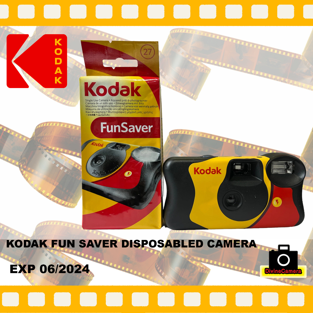 Kodak FunSaver Camera for 27 Photos with Flash ISO 800 - Disposable