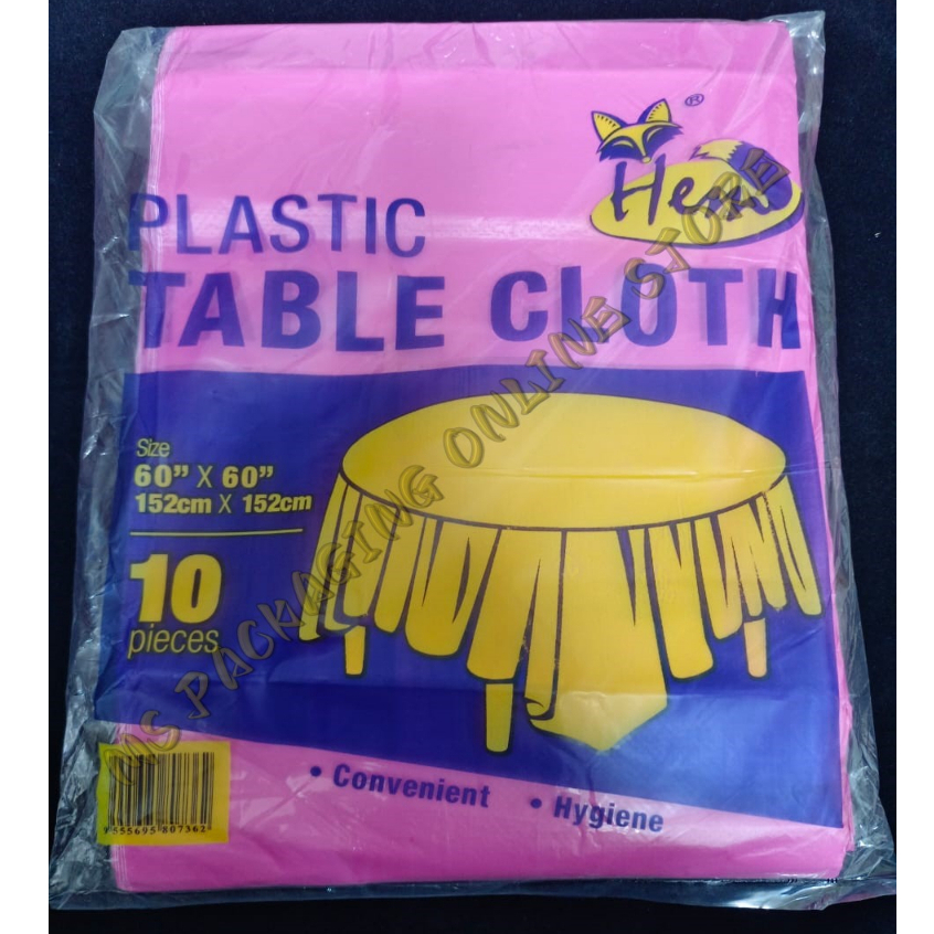 Disposable Plastic Table Cloth Dinner (10pcs±) Wrapping Table Cover For ...