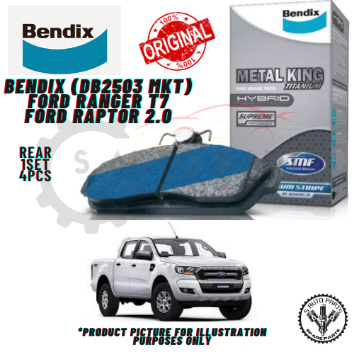 FORD RANGER T7 / FORD RAPTOR 2.0 REAR BENDIX METAL KING TITANIUM BRAKE ...
