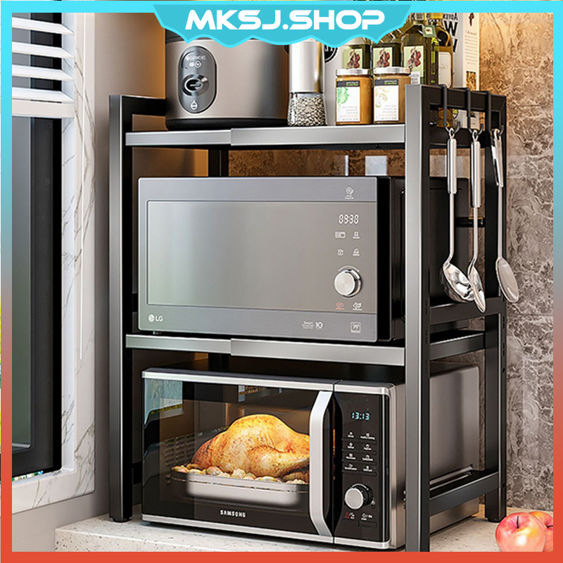 Microwave Rack Oven Rack Shelf Kitchen Storage Rack Stainless Steel ...