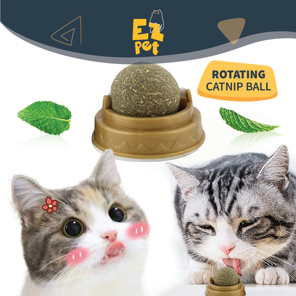 EZPET🐱 Rotating Catnip Ball Cat Mint Cat Ball Cat Nip Cat Treat Mint ...