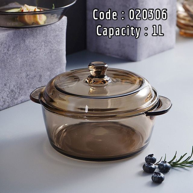 Heat Resistant Glass Casserole Saucepan Clear Glass Casserole Shopee