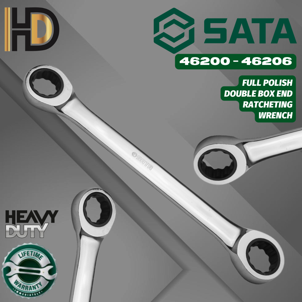 SATA Double Box Ratcheting Wrench / 4 Type SATA Full Polish Box End ...