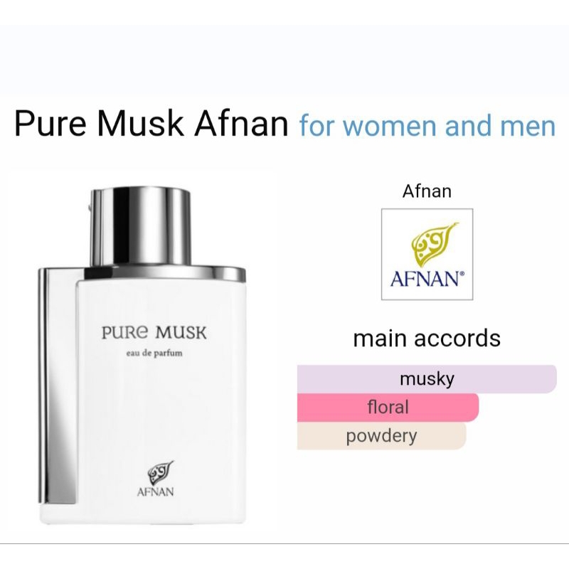 Perfume decant 3 8 13ml PURE MUSK BY AFNAN Shopee Malaysia