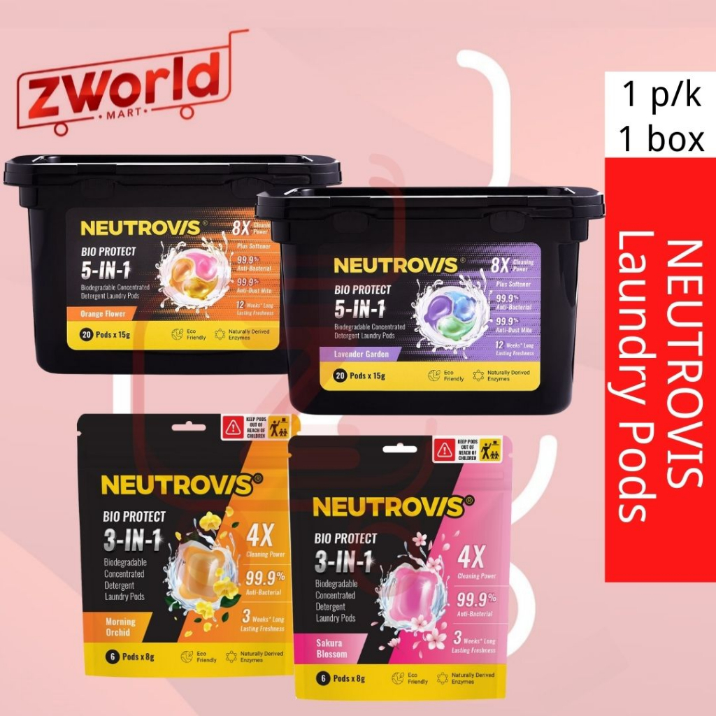 Neutrovis Biodegradable Concentrated Detergent Laundry Pods Shopee