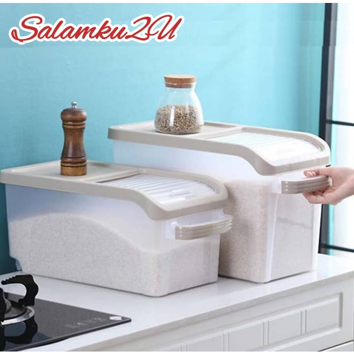 Rice Storage Top Loaded Container 10kg/15kg Top Sliding Cover Cereal ...
