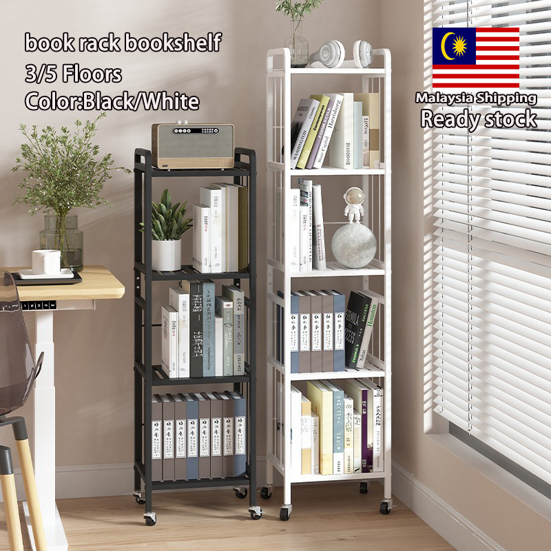 Small rack rak meja Super capacity book organizer desk rack organizer ...